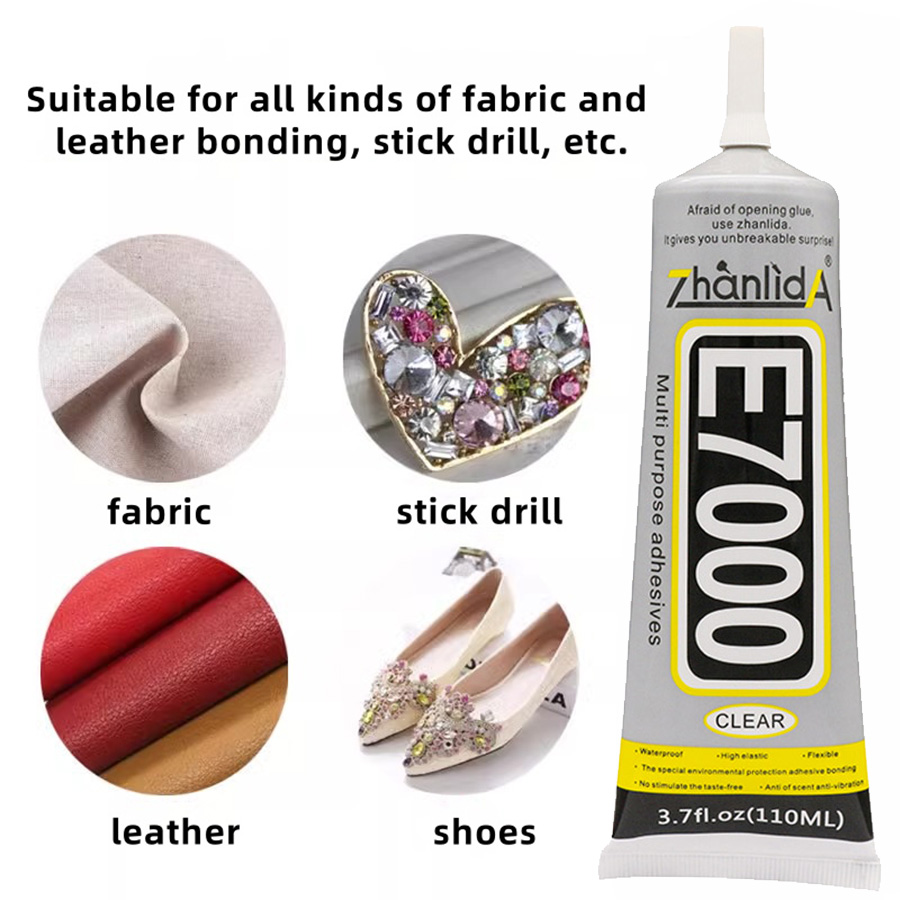 Contact Cement Glue - E7000 cola transparente contato diy pano