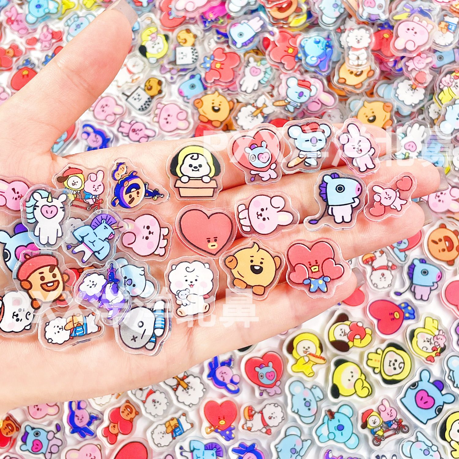 Cosplay Material For Prop - 100 peças BT21 BTS de acrílico