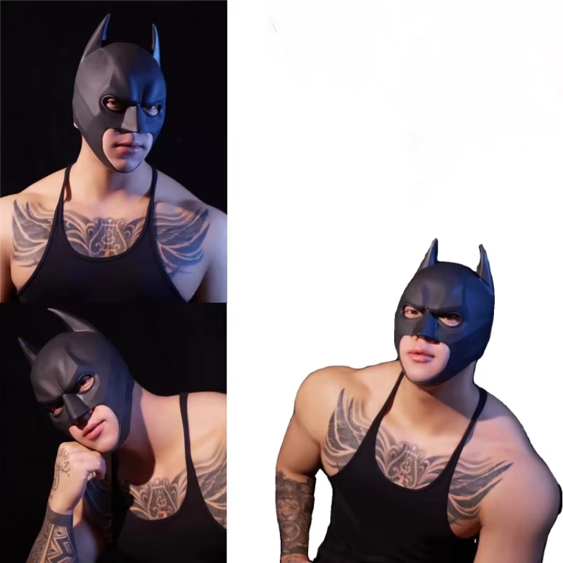 Máscara de Morcego Preta de Ha - Cosplay Bat Prop avaliação e preço