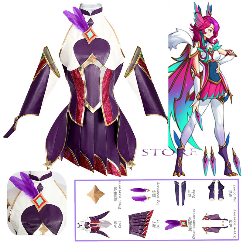 Jogo lol star guardião xayah c - Cosplay Material For Prop avaliação e preço