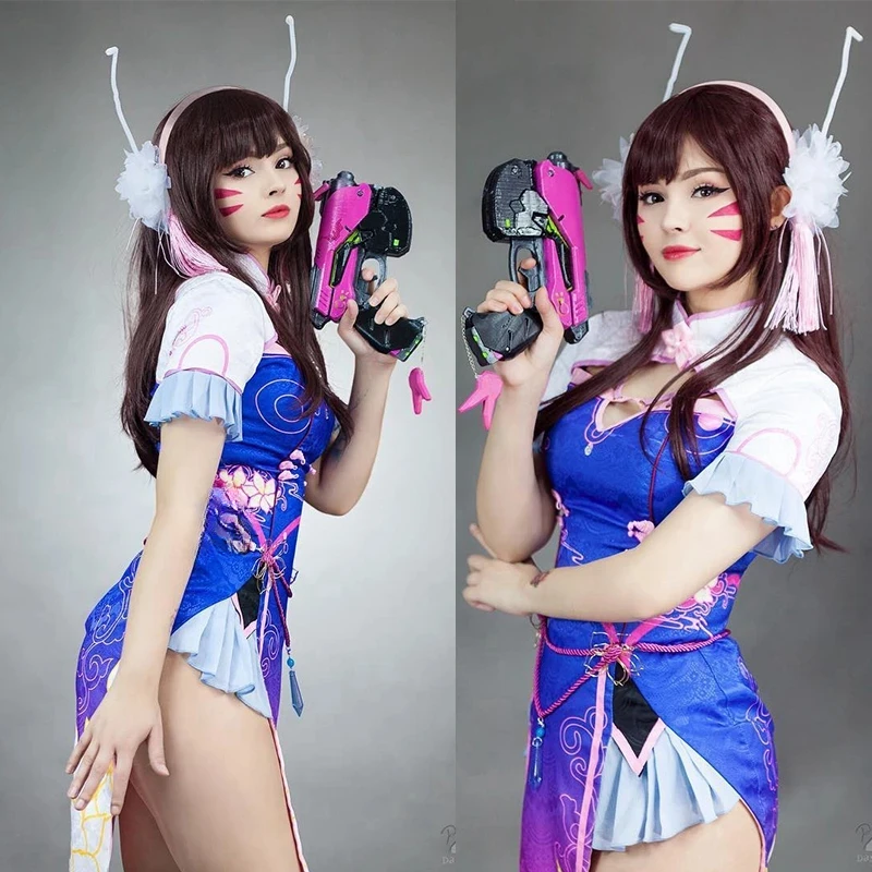 Jogo rolecos ow d. va peruca c - Dva Cosplay Prop avaliação e preço