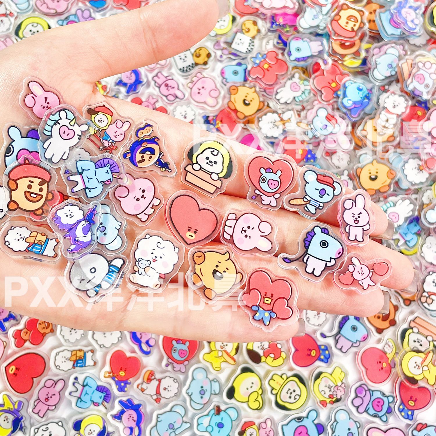 100 peças BT21 BTS de acrílico - Cosplay Material For Prop avaliação e preço